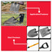 INGCO 105cm Square/Round Steel Shovel With Fiberglass Handle Garden Spade Digging Tool For Soil Grave & Construction Work SOLD PER PIECE - HT2