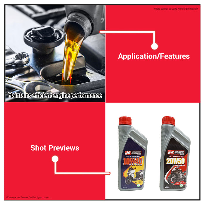 JRK 4T-Automatic | 4T-Manual Engine Oil  20W50 JRK10W40 | JRK20W50
