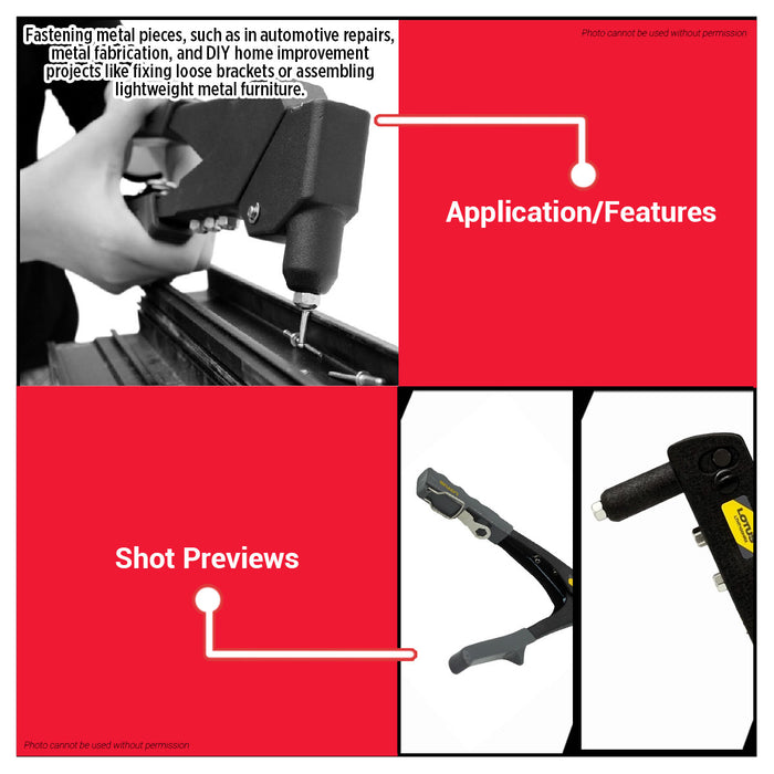 Lotus Hand Riveter LTHT100HRX Heavy-duty Steel Arms for Industrial Applications LHT