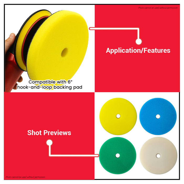 LOTUS 6” Polishing Pad Hook and Loop for surface defects and swirls | LTXT150 - LHT
