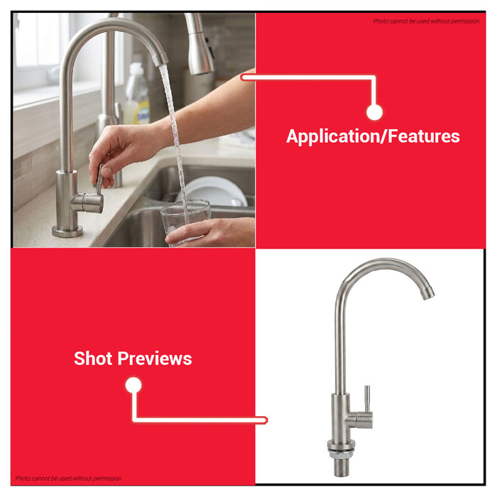 Buildmate x MECO SST 304 Vertical Tap Lever Handle 1/2" Deck Mounted 623N-SST