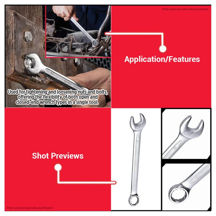 MPT 14pcs European Combination Spanner Set Matte Finish 6-32mm MHC09002 HT • MOST PROFESSIONAL TOOLS •