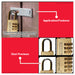 PowerHouse 3 / 4 Dials (30mm/40mm) Brass Combination Padlock | PH-BCPL-440 | PH-BCPL-330 - PHDH