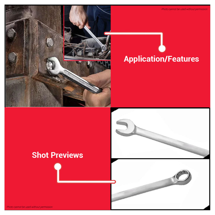 Buildmate x PowerHouse Combination Wrench Set Cr-V 8 Pcs/Set (6mm-22mm)(PH-CMBWR-8S-622) PHHT