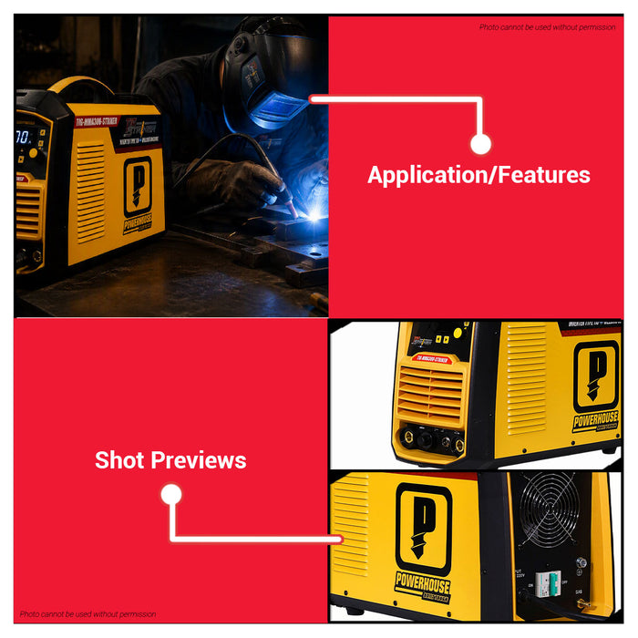 Buildmate x PowerHouse Inverter Type Welding Machine TIG Striker 300amp (TIG-MMA300-STRIKER) PHWM