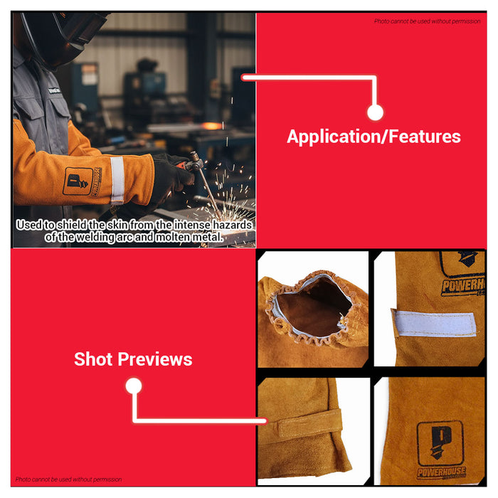 Buildmate x POWERHOUSE Welding Arm Protection Sleeves 17" PH-WLDSLV-17 PWTA