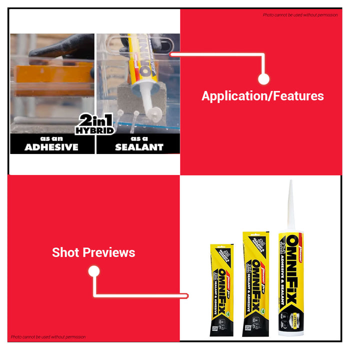 Buildmate x PIONEER OMNIFIX 2-in-1 Hybrid Adhesive Cartridge Sealant 65/185/260ML
