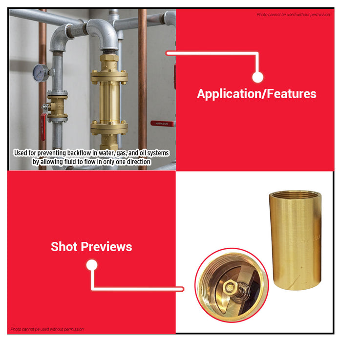 Buildmate x POLOLOCK Brass Vertical Check Valve ½, ¾, 1