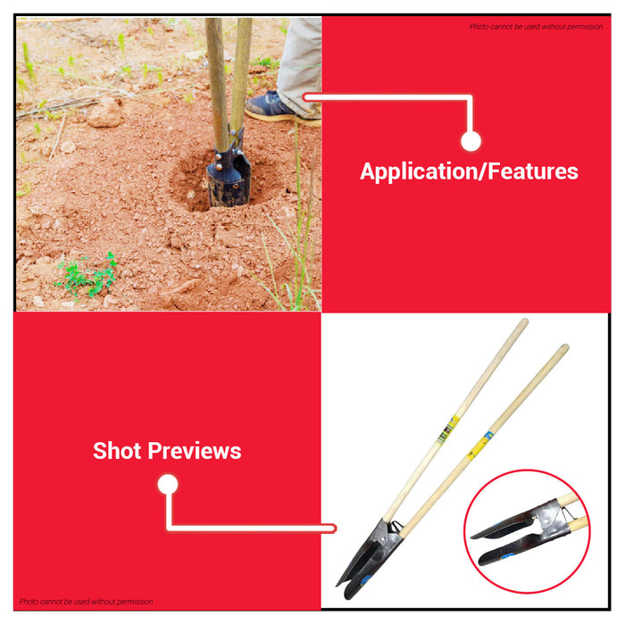 Buildmate x Pololock Post Hole Digger 2mm 145cm Carbon Steel Heavy-Duty PL66134-1