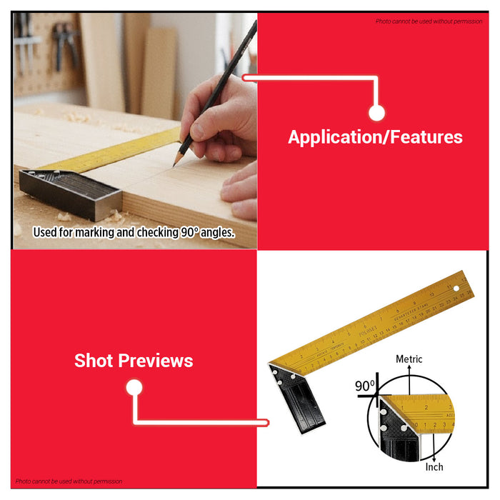 BUILDMATE x POLOLOCK x POLONET Try Square – Durable Stainless Steel