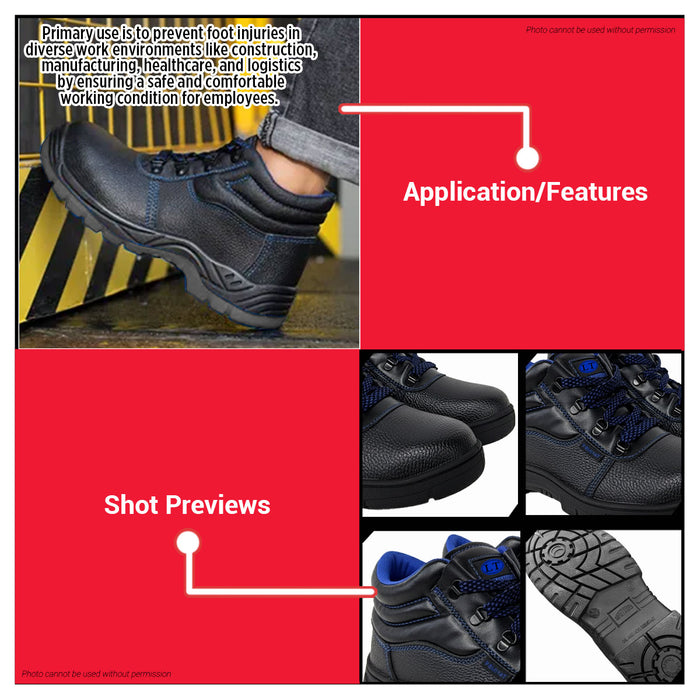 BUILDMATE x POLOLOCK by POLONET Safety Shoes Size 36–47 | Durable Steel Toe Work Shoes for Construction & Industrial Use