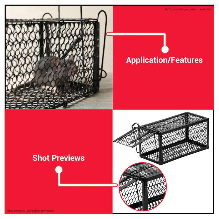 Buildmate x Pololock G24 Tricycle Rat Wire Cage 30x14x14cm Heavy-Duty Steel Mesh