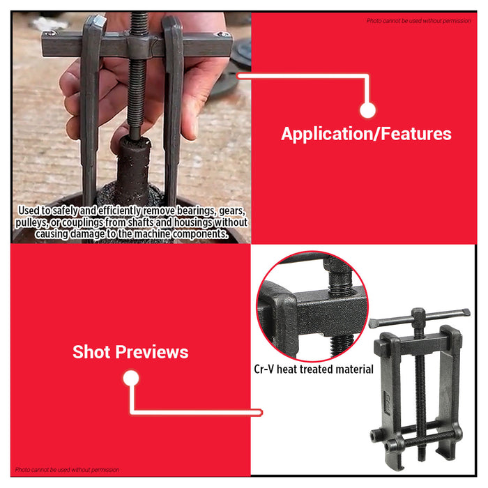 Buildmate x Wadfow Bearing Puller 19-35mm / 24-55mm 2-Jaw Heavy Duty WGP8A01/02 WHT
