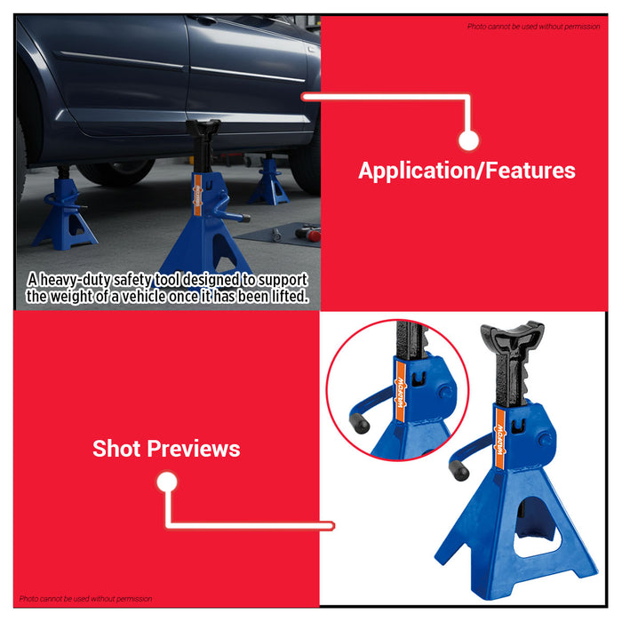 Buildmate x Wadfow 3T/6T Jack Stand Pair Heavy Duty WHJS0301/0601