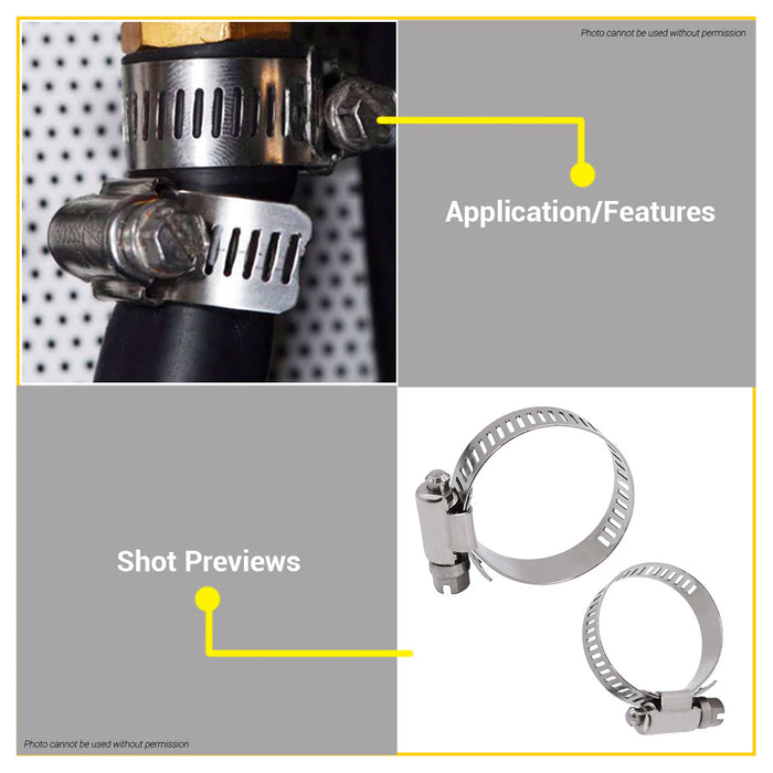 BUILDMATE Wadfow 26PCS/SET Hose Clip Assortment Plumbing Carbon Steel Assorted Jubilee Clamp Hose Fastener Kit WHUAB01 - WHT