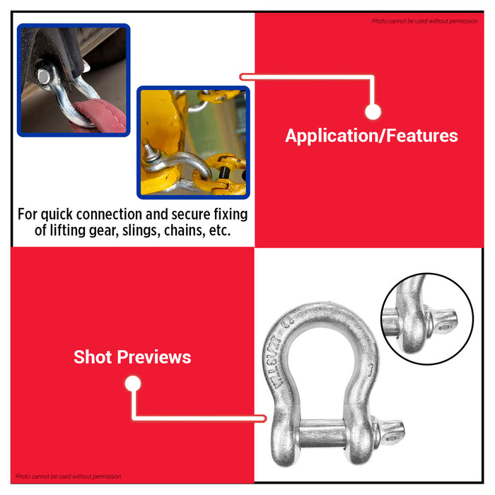 WADFOW Screw Pin Anchor Shackle WSAK2325 WHT - BUILDMATE