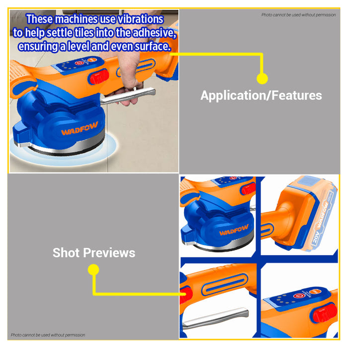 BUILDMATE Wadfow Cordless Tile Vibration Machine WTVM1D12 - WCPT