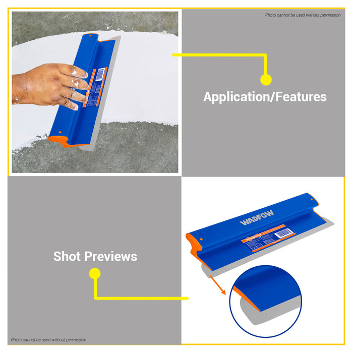 BUILDMATE Wadfow Drywall Skimming Blade 150mm - 600mm Taping Wall Smoothing Plastering Skim Coat Finishing Tools SOLD PER PIECE - WHT