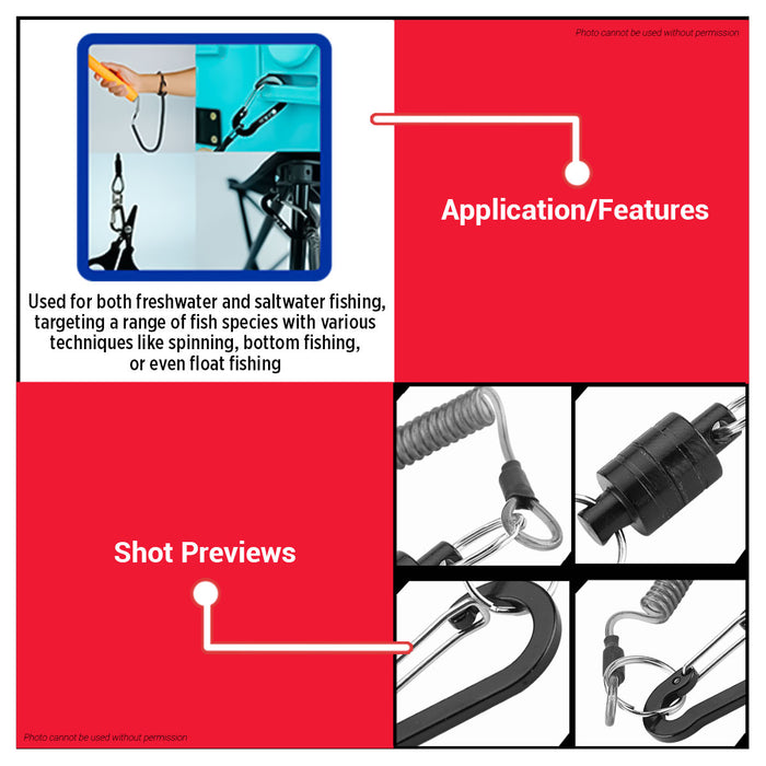 Wadfow 4pcs Multipurpose Fishing Set w/ Neodymium Magnets Outdoor Gear for Fishing, Mountaineering &Hunting WZE4K11 - WHT