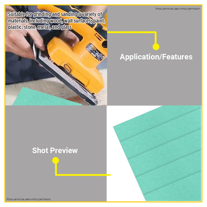 BUILDMATE Ingco 50pcs Sanding Sheet Set 145x114mm Abrasive Finishing Sandpaper Polishing and Grinding Sheet Kit AKFS145115 - IHT