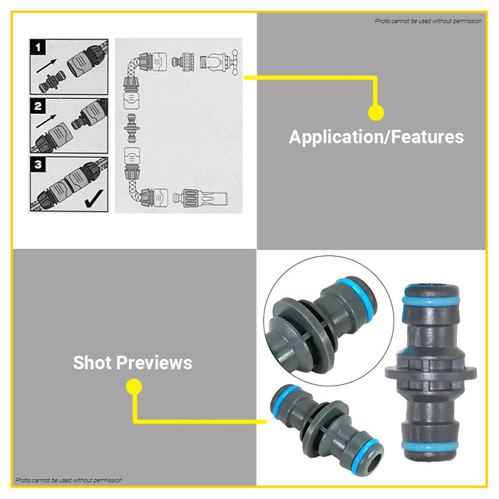 BUILDMATE Creston Two Way Connector Quick Connectors for Garden Hose Fitting Water Adapter CWC-204 •