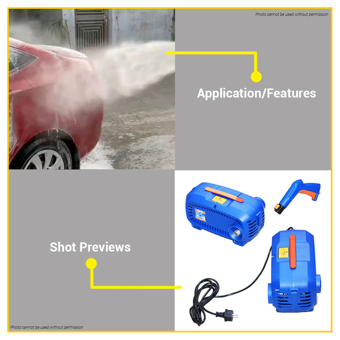 BUILDMATE Wadfow High Pressure Washer 1400W Car Wash Machine Power Spray Water Sprayer WHP1A11P WPP
