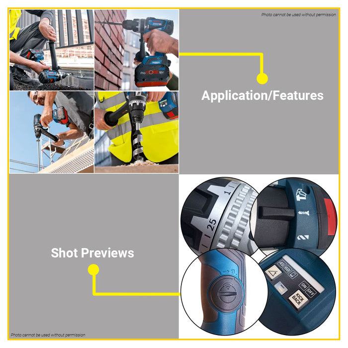 BUILDMATE Bosch Professional Brushless TURBO Cordless Drill Drive 18V GSB18V-150C Solo 06019J51L0 - BLC