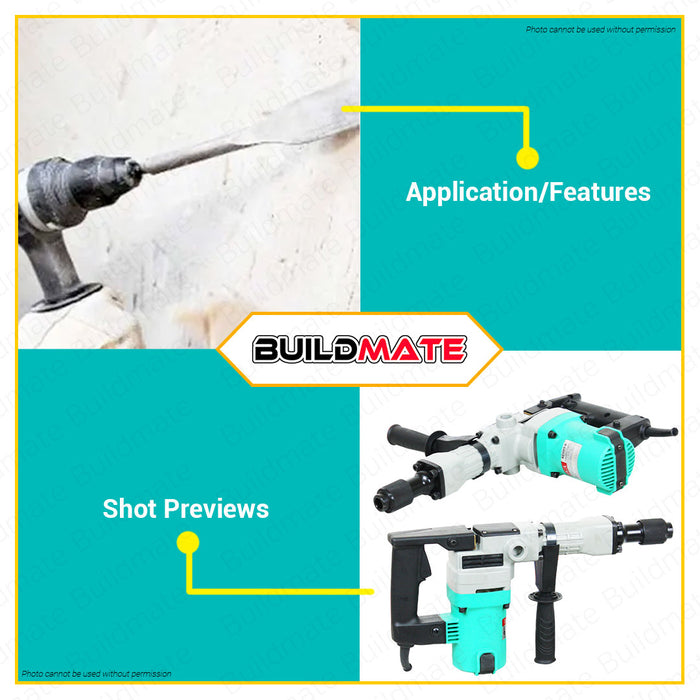 BUILDMATE DCA Percussion Hammer 1050W Heavy Duty Electric Concrete Masonry Demolition Hammer ZIG-FF05-6