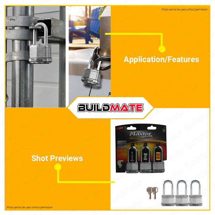 BUILDMATE Master Lock Excel / Magnum Pad Lock Set 45mm Keyed Padlocks Anti-Theft Security Key Lock SOLD PER SET