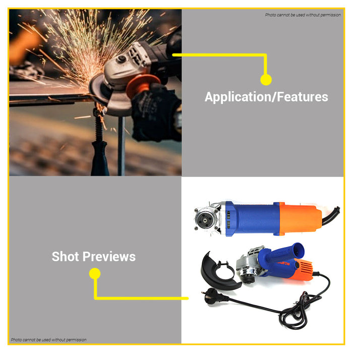 WADFOW Super Product Electric Angle Grinder 800W M10 WAG35802P • WPP