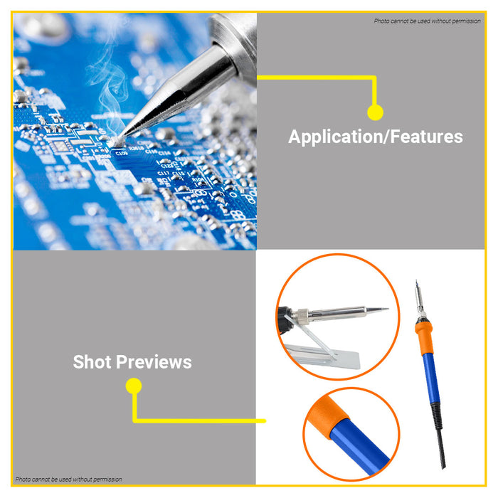 BUILDMATE Wadfow 60W Industrial Electric Soldering Iron With Built-In Ceramic Heating WEL3606 - WHT