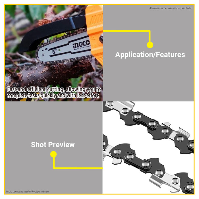 BUILDMATE Ingco Saw Chain 1/4" Chain Pitch Heavy Duty Chainsaw Cutting Replacement Chain AGSC50501 - IHT