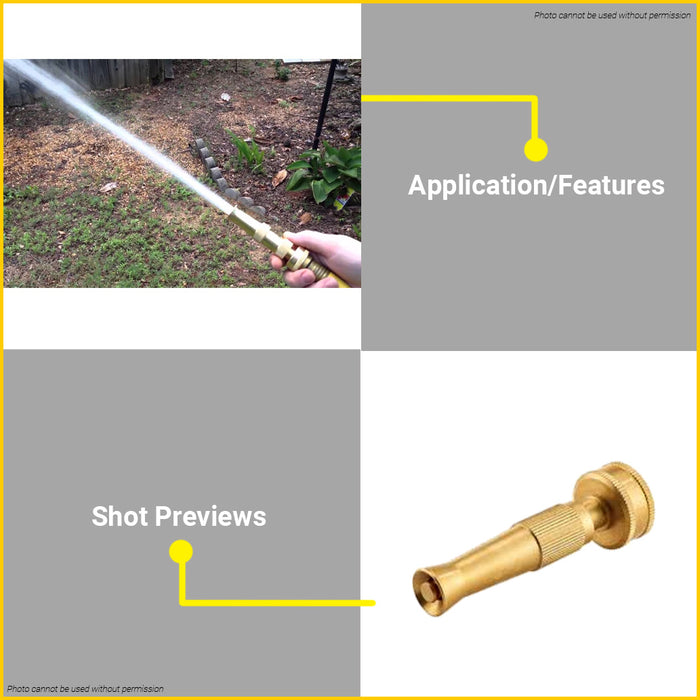 POWERHOUSE Brass Hose Nozzle •BUILDMATE• PHHT