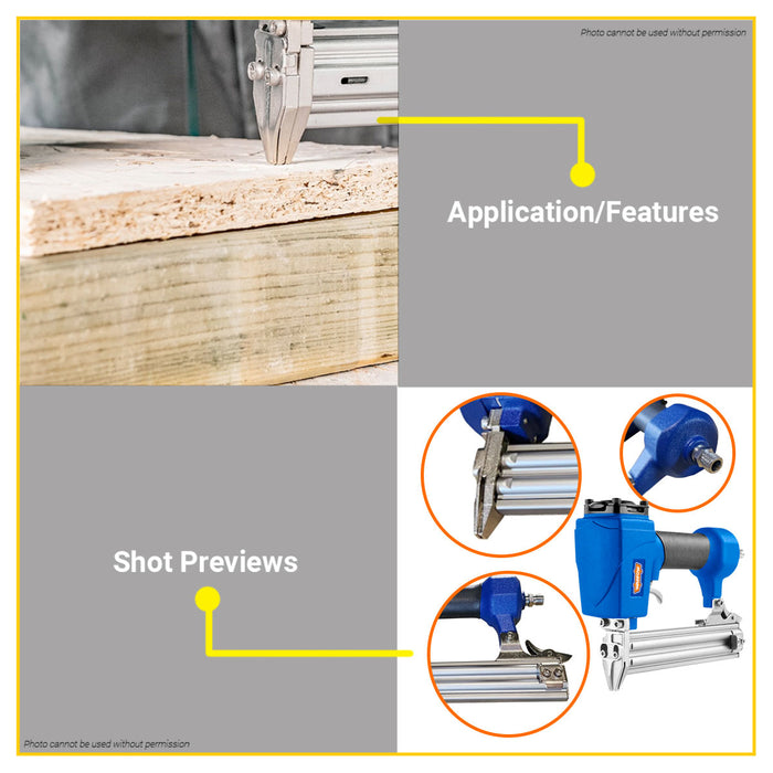 BUILDMATE Wadfow Air Brad Nailer Ga18 10-30mm Pneumatic Nail Stapler Gun Compressed Air Nailer w/ 100pcs Load Capacity WBN3532 / WBN3530 - WHT
