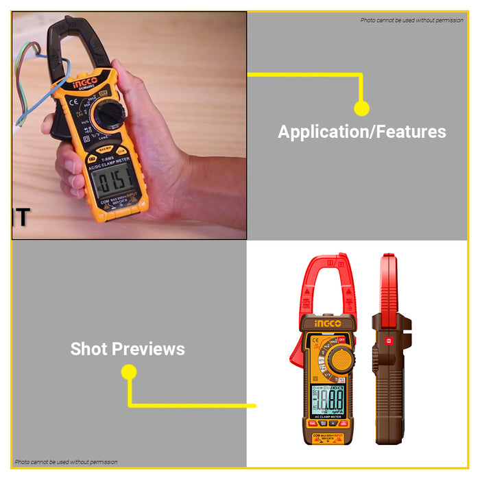 Ingco AC/DC Digital Clamp Meter DCM66002 - IPT