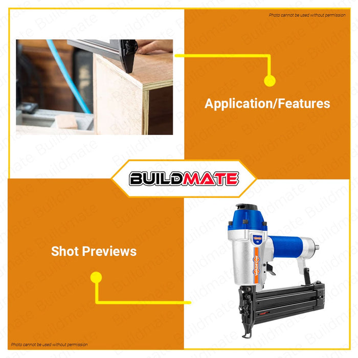 WADFOW 2in1 Combo Brad Nailer Stapler 100PCS Capacity Nail Gun Staple Gun WBN2540 •BUILDMATE• WHT