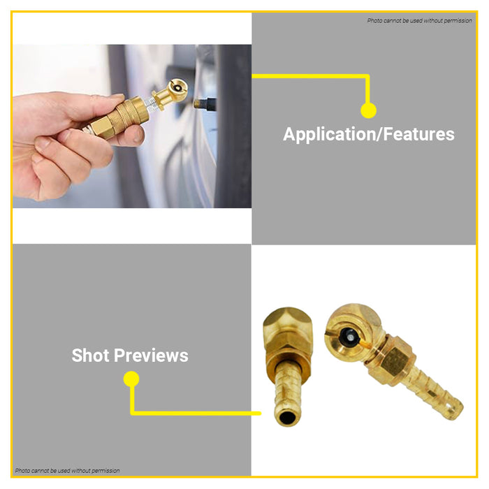 Air Chuck Brass MADE IN TAIWAN Tire Inflator Pneumatic Hose Coupler for Air Compressor •BUILDMATE•