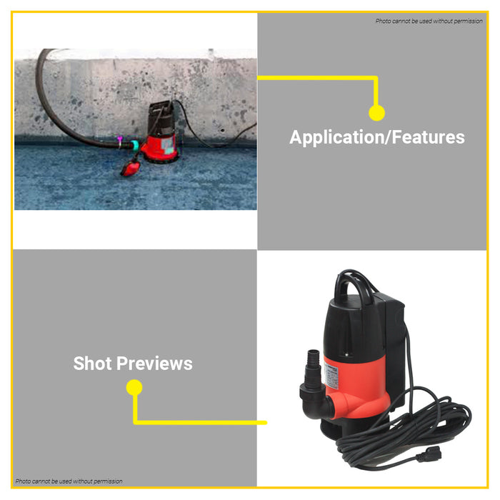 Zekoki 0.55HP / 0.75HP / 1HP Dirty Water Micro Submersible Pump Compact Wastewater Sump Transfer Drain Pump SOLD PER PIECE