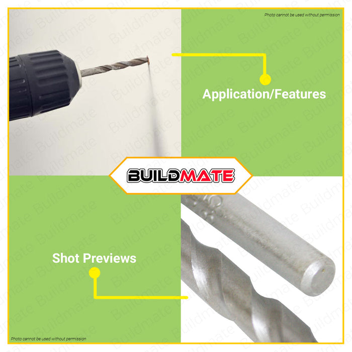 BUILDMATE Nicholson USA Masonry Drill Bit 8.5x125mm 11/32 for Concrete & Bricks Cement Impact Drill Bit Alloy Triangle Drill Bits Concrete Drill Bit Ceramic Tile Drill Bits Carbide Tip 218012 DNM85