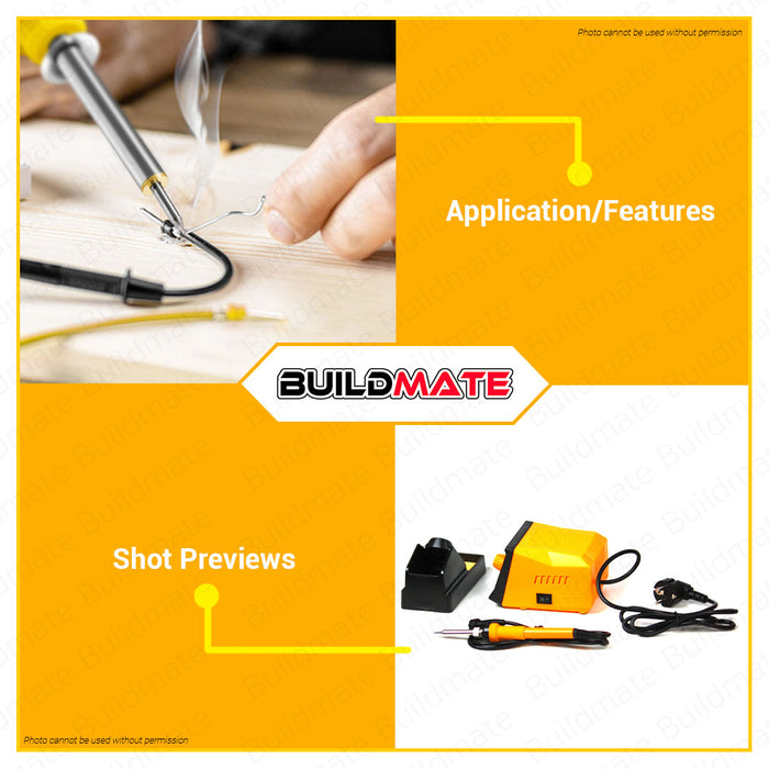 BUILDMATE Ingco 60W Soldering Iron Station 60W Straight Tip MANUAL / DIGITAL Welding Iron Set • IHT
