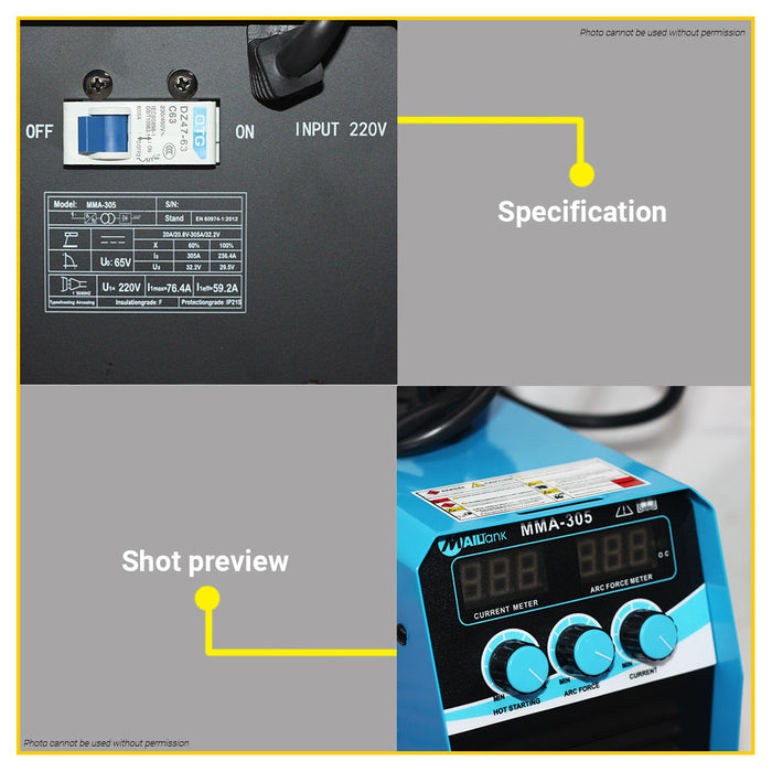 MAILTANK IGBT Inverter Welding Machine Compact Welder Machine ARC Force MMA-305 | MMA300 •BUILDMATE•