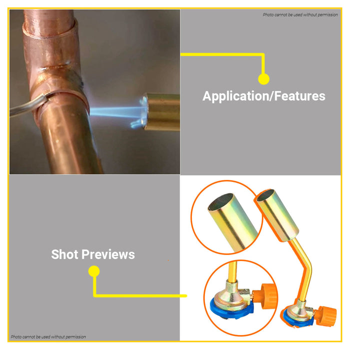 BUILDMATE Wadfow Flame Gun 145mm-195mm Burner Multi-Purpose Butane Gas Torch Heating SOLD PER PIECE WFG1602 / WFG1604 / WFG2602 - WHT