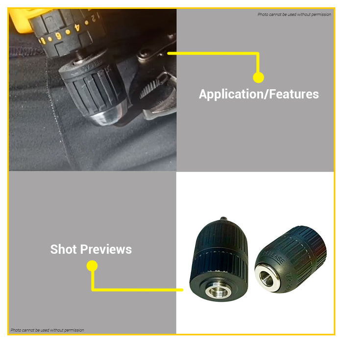 BUILDMATE Ingco Keyless Drill Chuck 2-13mm Quick Change Adapter for Cordless and Impact Drill KCL1301 - IHT