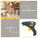 BUILDMATE Lotus Mini Glue Gun 15W Electric Hot Melt Adhesive Applicator with 2pcs Glue Gun Sticks for DIY Arts Crafting LTXT15GGM