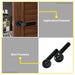BUILDMATE Lotus Smart Leverset (Black) 60/70mm Single Latch Keyless Smart Door Lock Leverset With Low Voltage Warning Tuya-enabled Smart Lock X78-B
