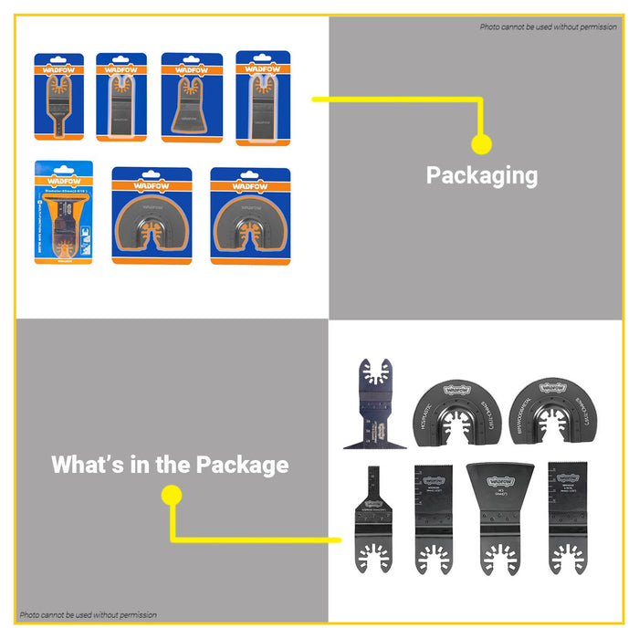 BUILDMATE Wadfow Multi-function Saw Blade 10MM - 87MM for Multitools HCS / BIM for Wood Metal - WHT
