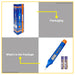 BUILDMATE Wadfow Test Pencil AC 12V-300V Electrical Interchangeable Slotted / Flat Bit Tip Voltage Detection Pen With Sound & Light Alarm WTP45015 - WHT
