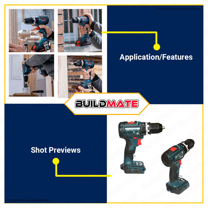 BUILDMATE Bosch Brushless Cordless Combi Percussion Screwdriver Cordless Impact Driver/Drill with Compact Head Length Cordless Hammer Drill Hammer Impact Drill GSB18V-90 C 06019K61L0 • BLC