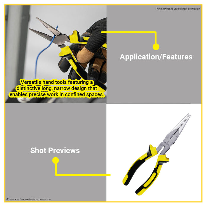 BUILDMATE Powerhouse Long Nose Pliers  6" | 8" SOLD PER PIECE - PHHT