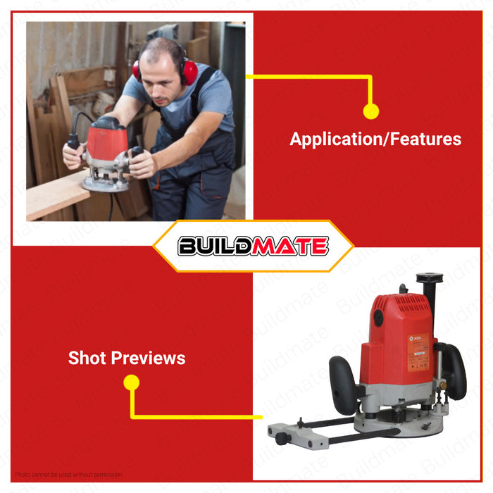 BUILDMATE Ken Electric Router 1850W 12.7mm Plunge Router Laminate Rout ...